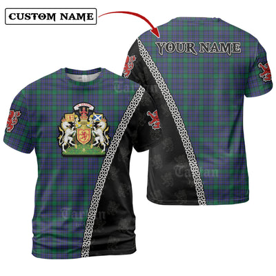 Personalized Clan Hope Tartan Shirt with Scotland Coat of Arms & Custom Name