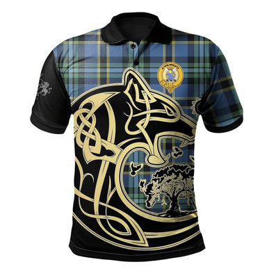 Clan Hope Tartan Polo Shirt Viking Wolf