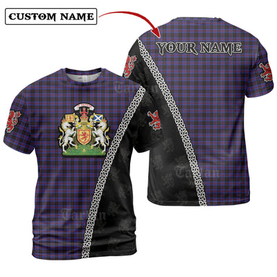 Personalized Clan Horsburgh Tartan Shirt with Scotland Coat of Arms & Custom Name