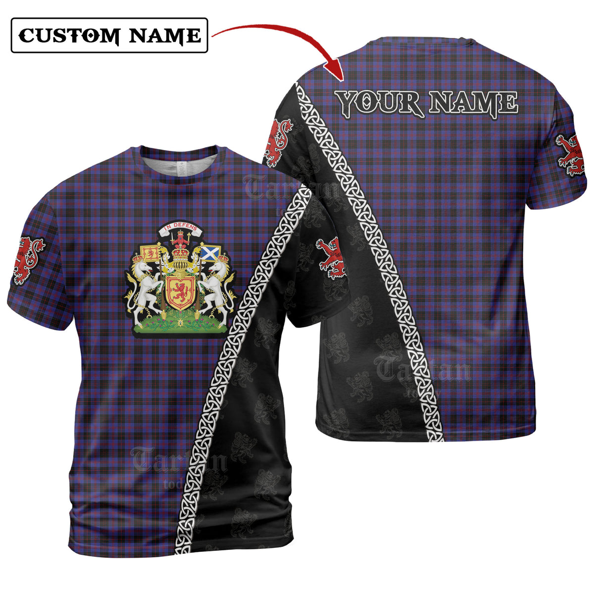 Horsburgh Tartan Shirt with Scotland Coat of Arms & Custom Name KS98