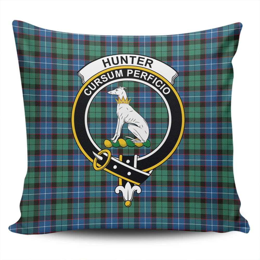Clan Hunter Ancient Tartan Crest Pillow Cover LQ26 Clan Hunter Tartan Today   