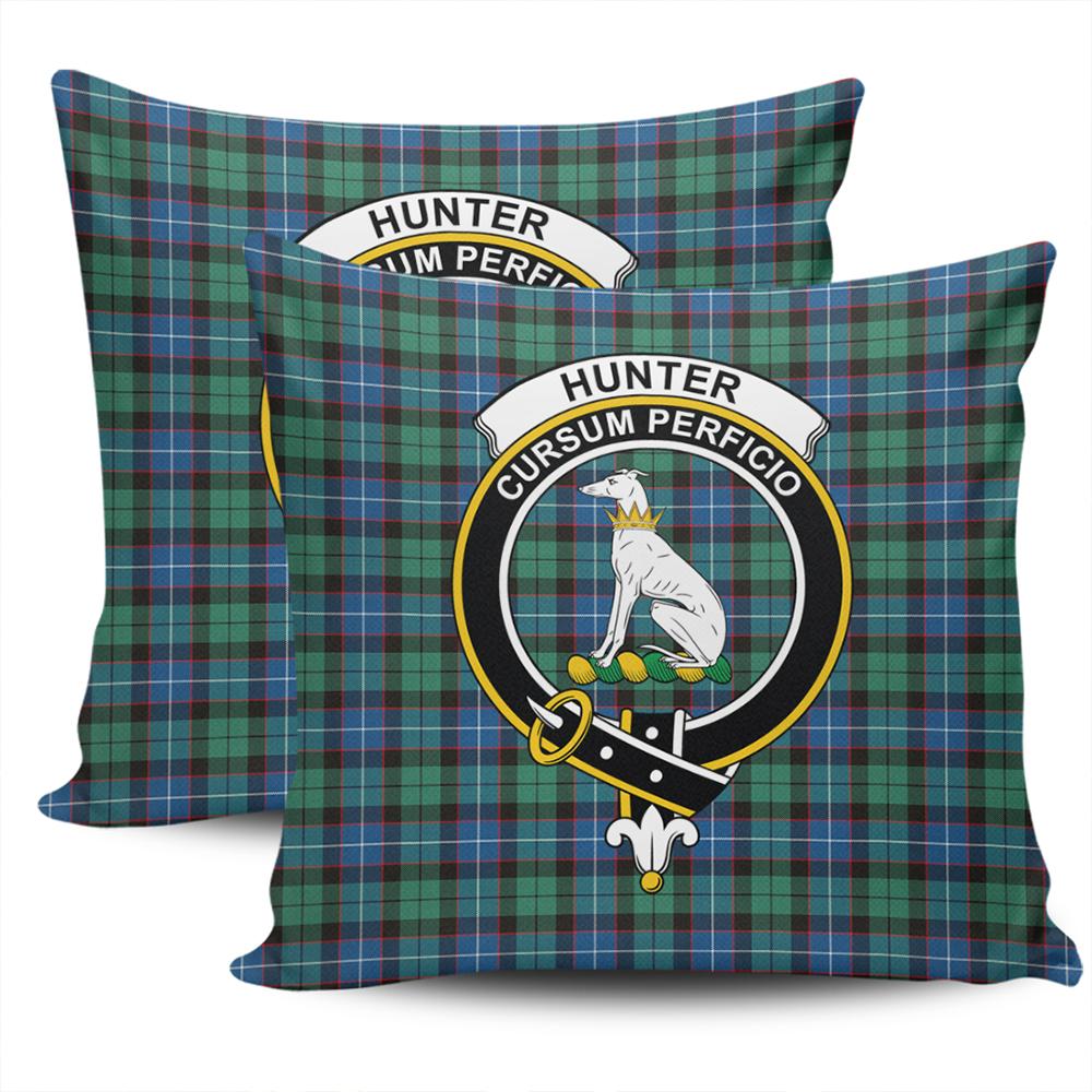 Clan Hunter Ancient Tartan Crest Pillow Cover LQ26 Clan Hunter Tartan Today   