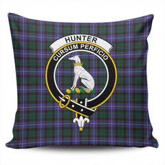 Clan Hunter Modern Tartan Crest Pillow Cover MY85 Clan Hunter Tartan Today   