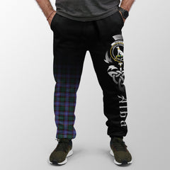 Clan Hunter Modern Tartan Crest Jogger Sweatpants  Alba Celtic Style UD30 Clan Hunter Tartan Today   