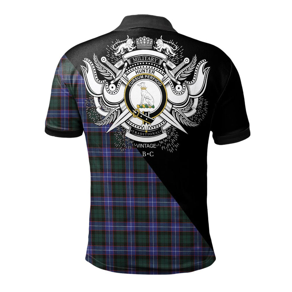 Clan Hunter Modern Clan - Military Polo Shirt QY61 Hunter Modern Tartan Tartan Polo   