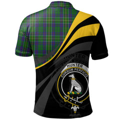 Clan Hunter of Hunterston Tartan Polo Shirt - Royal Coat Of Arms Style LV57 Hunter of Hunterston Tartan Tartan Polo   