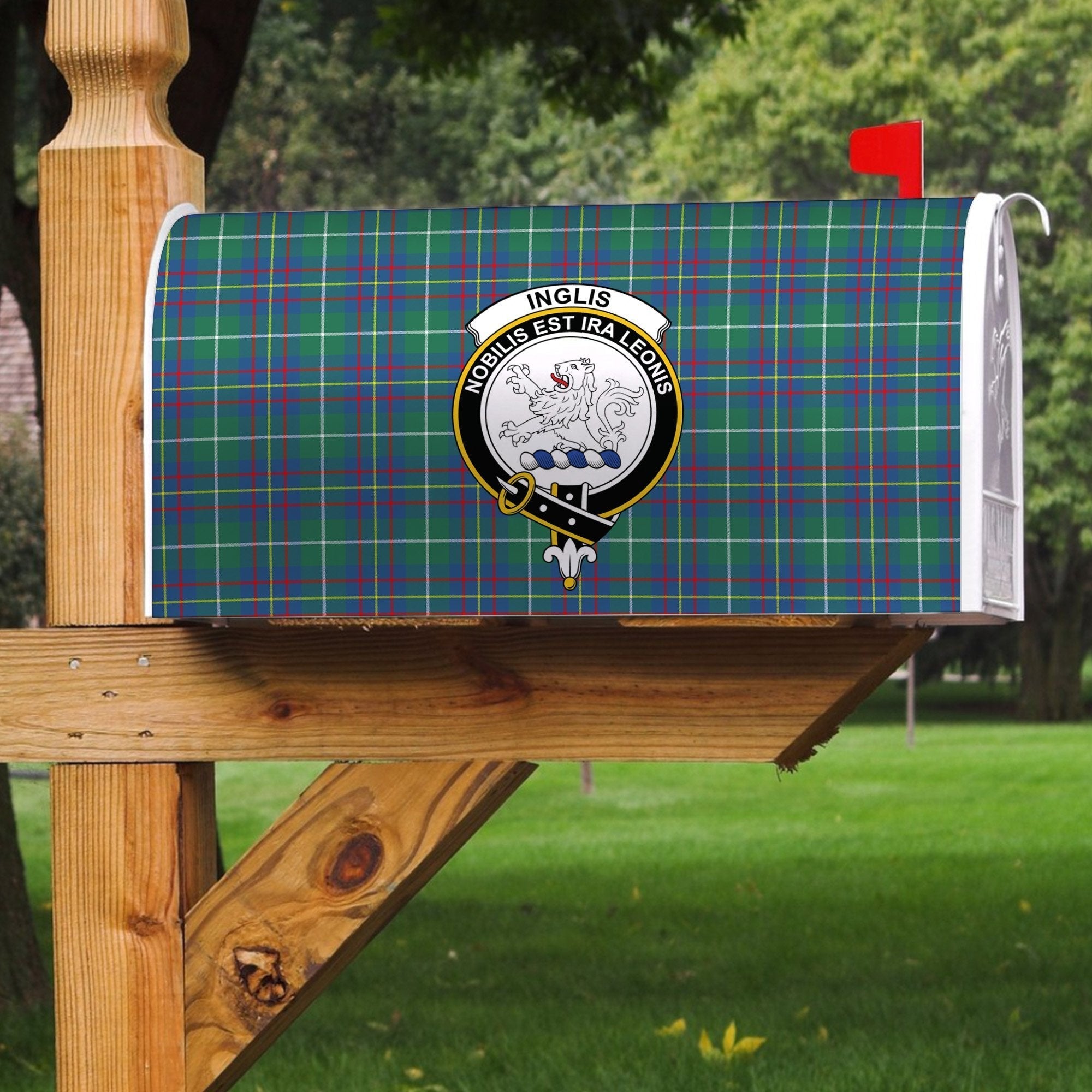 Clan Inglis Ancient Tartan Crest Mailbox KI24 Clan Inglis Tartan Today   
