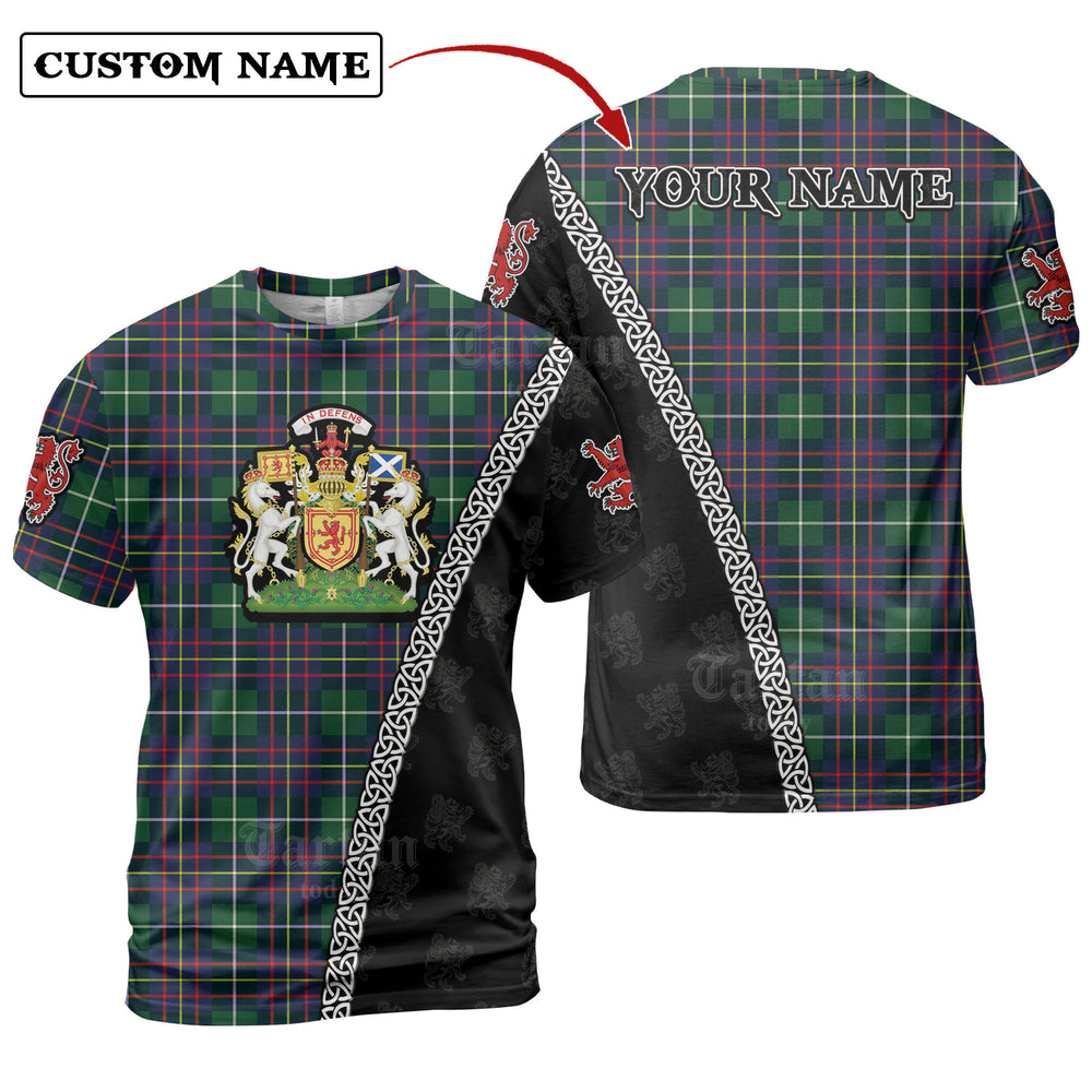 Inglis Modern Tartan Shirt with Scotland Coat of Arms & Custom Name JF83