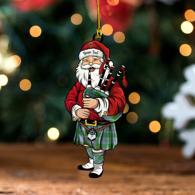 Personalized Clan Irvine of Bonshaw Ancient Clan Crest Tartan Santa Ornament – Custom Acrylic Christmas Decoration TX97