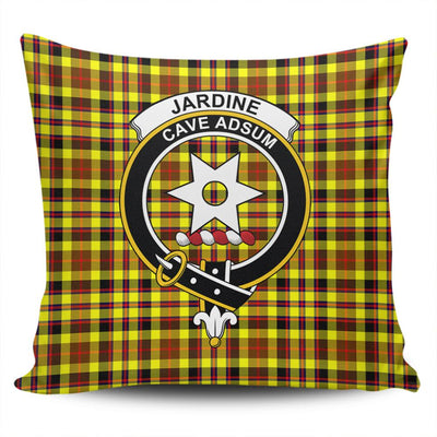 Clan Jardine Tartan Crest Pillow Cover