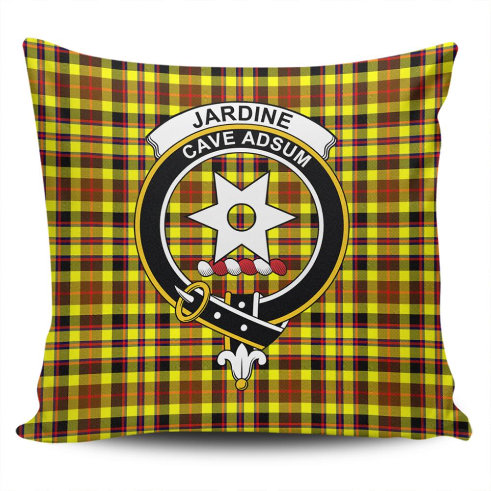 Clan Jardine Tartan Crest Pillow Cover CF10 Clan Jardine Tartan Today   