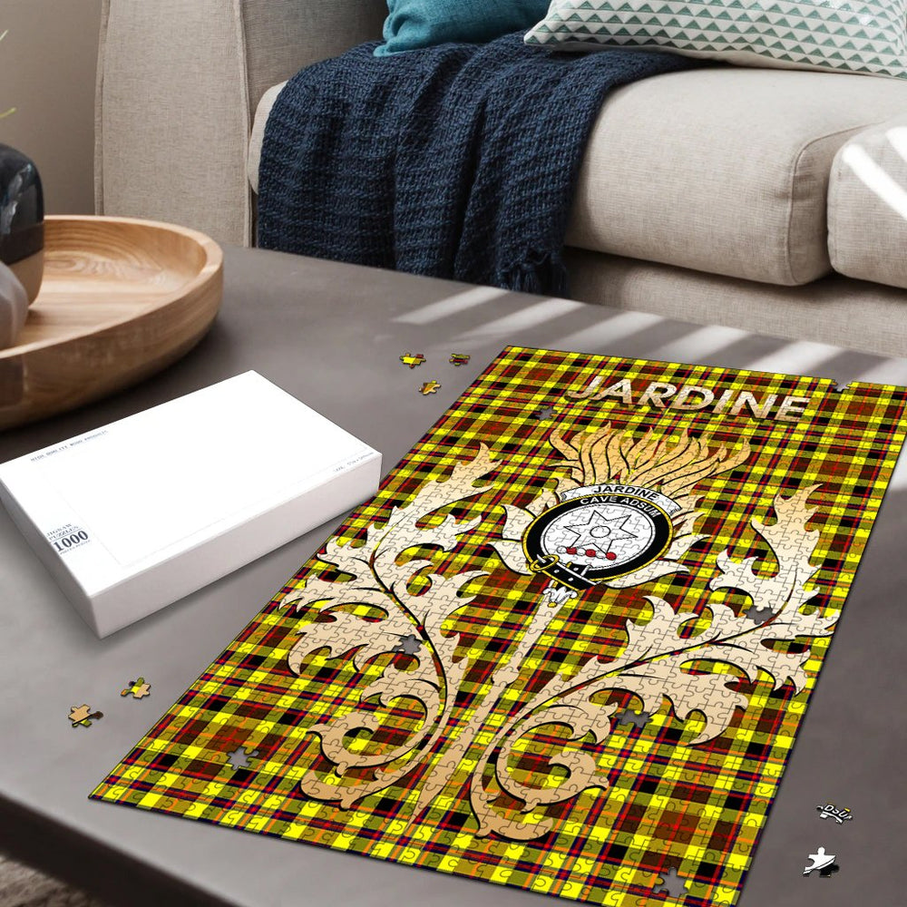 Clan Jardine Tartan Crest Thistle Jigsaw Puzzles Gift For Family VA36 Clan Jardine Tartan Today   