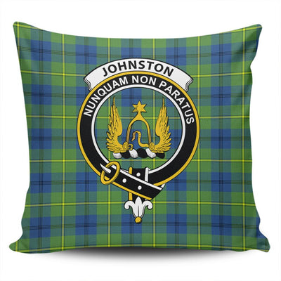 Clan Johnston Ancient Tartan Crest Pillow Cover KE74