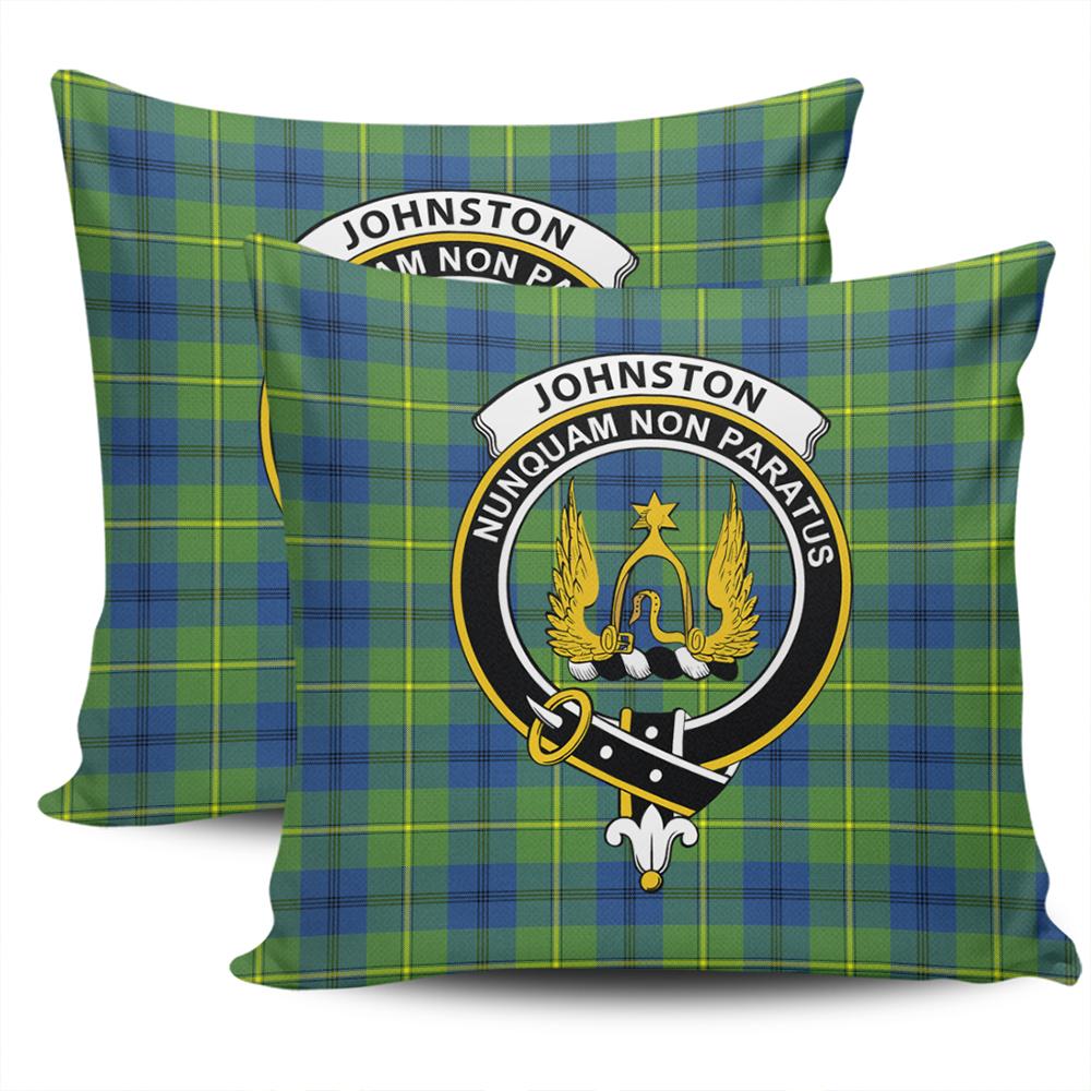 Clan Johnston Ancient Tartan Crest Pillow Cover KE74 Clan Johnston Tartan Today   