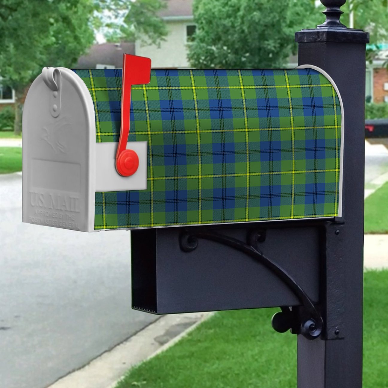 Clan Johnston Ancient Tartan Crest Mailbox WP34 Clan Johnston Tartan Today   