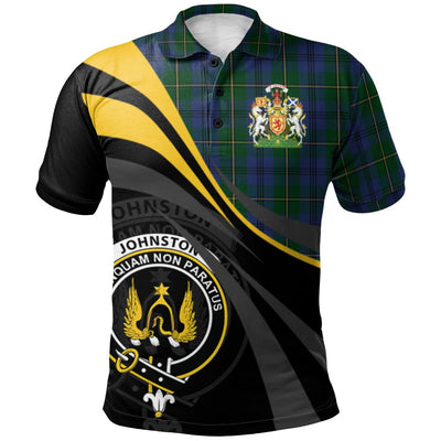 Clan Johnston (Johnstone) 02 Tartan Polo Shirt - Royal Coat Of Arms Style