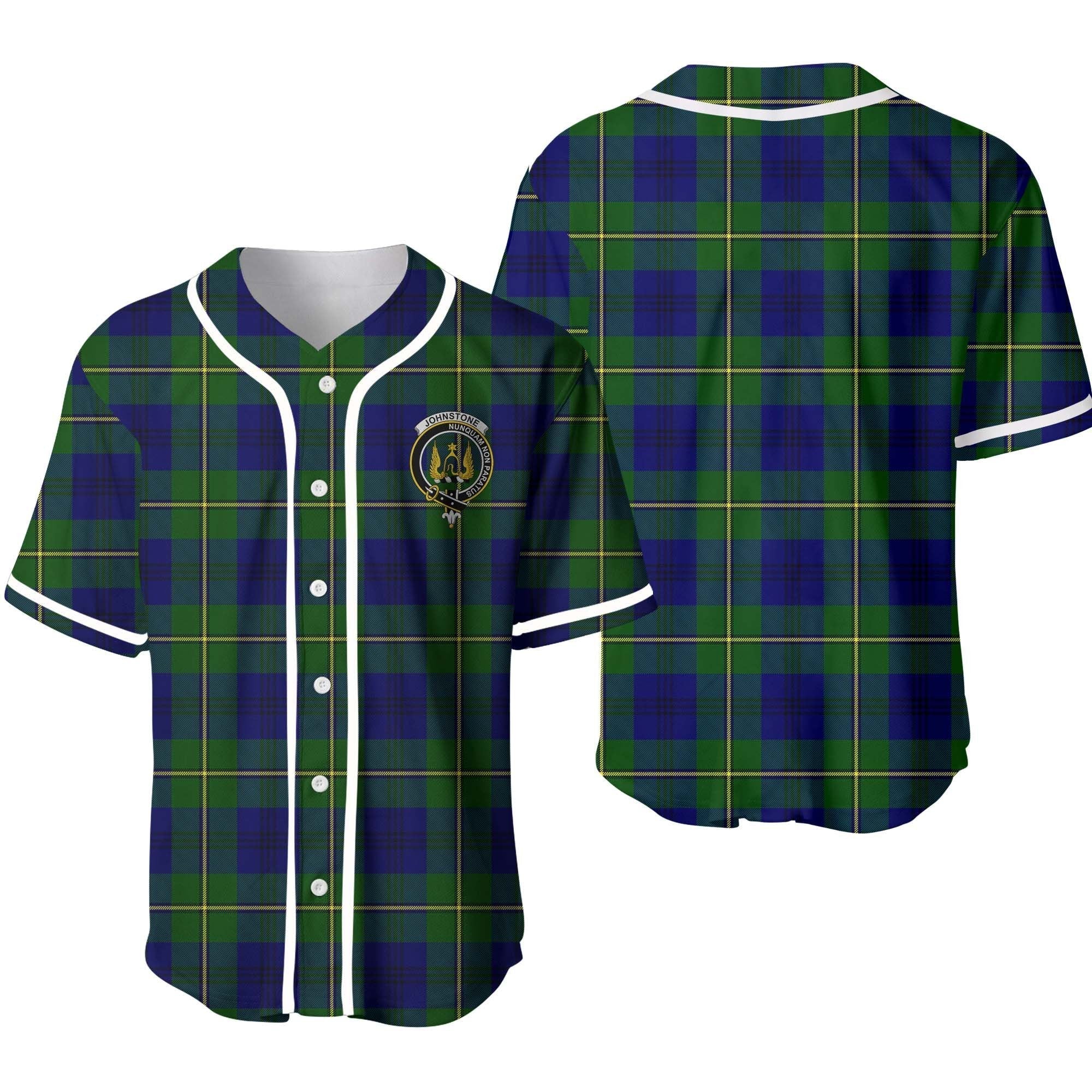 Clan Johnstone Tartan Unisex Baseball Jersey IZ46CM16 Clan Johnstone Tartan Today   
