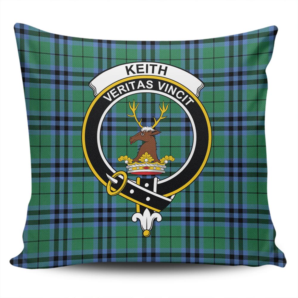 Clan Keith Ancient Tartan Crest Pillow Cover OR82 Clan Keith Tartan Today   