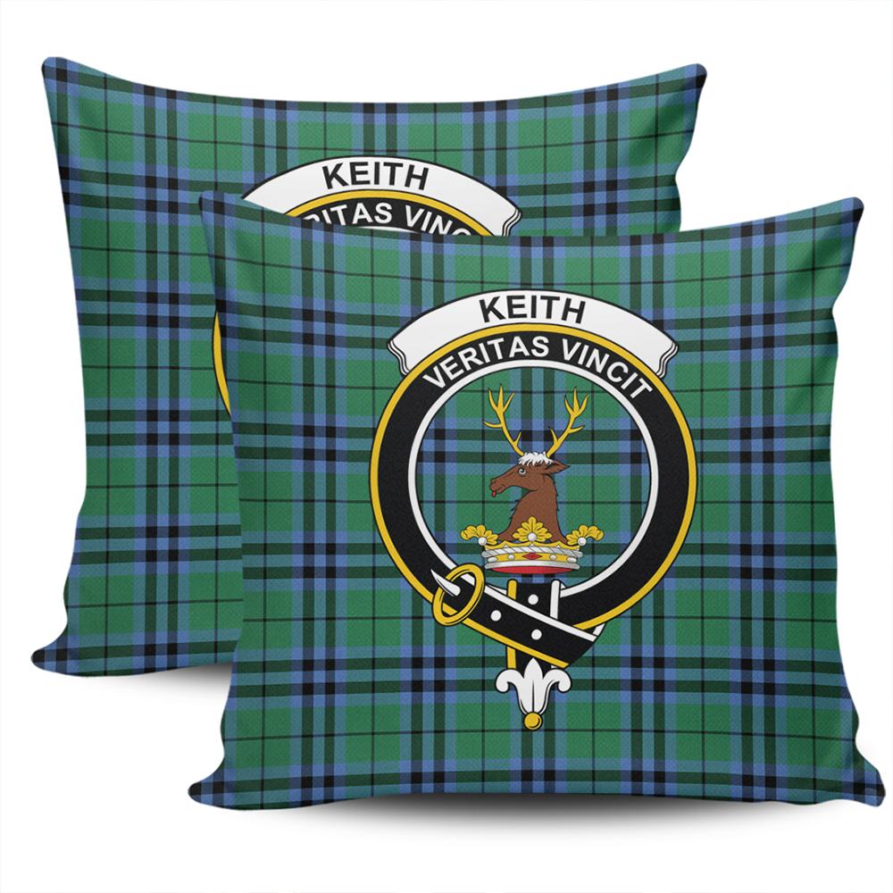 Clan Keith Ancient Tartan Crest Pillow Cover OR82 Clan Keith Tartan Today   