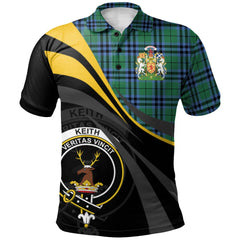 Clan Keith Ancient Tartan Polo Shirt - Royal Coat Of Arms Style AB72 Keith Ancient Tartan Tartan Polo   