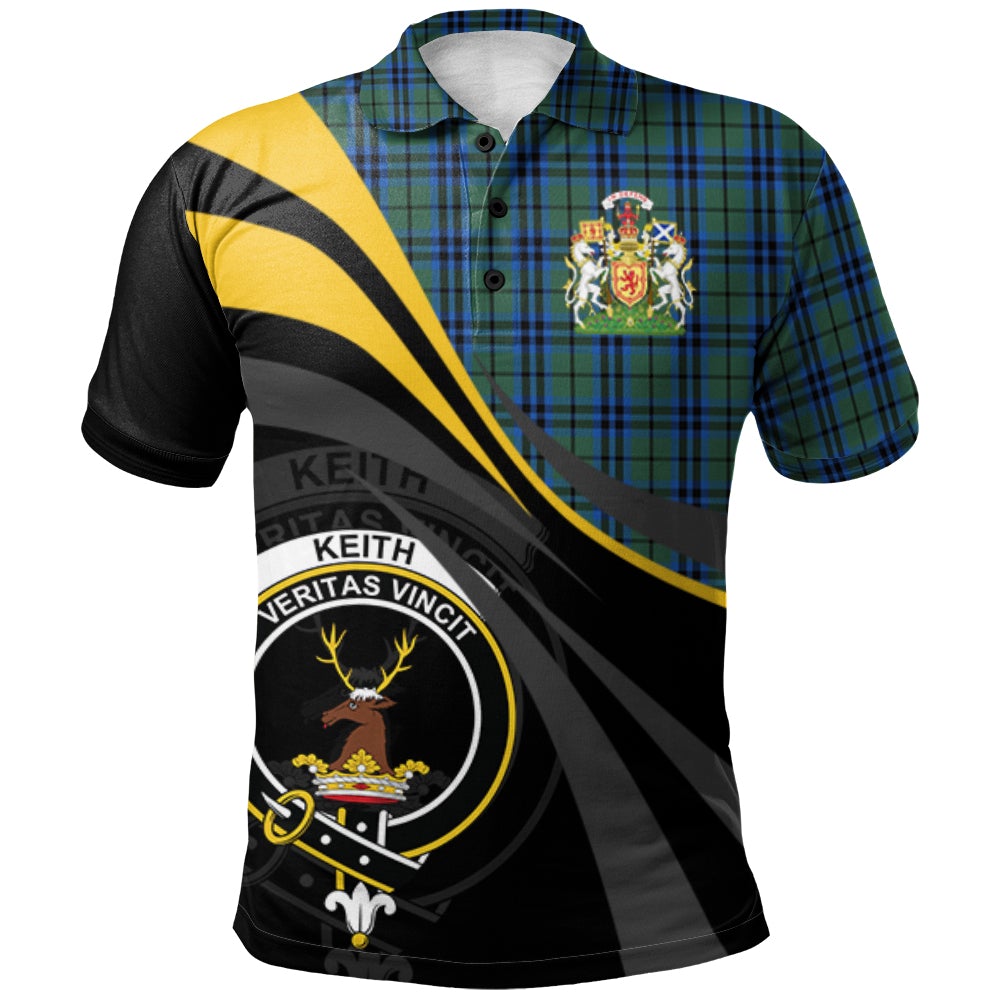 Clan Keith Clan Tartan Polo Shirt - Royal Coat Of Arms Style BU61 Keith Tartan Tartan Tartan Polo   