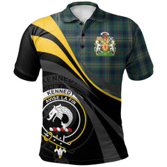 Clan Kennedy Modern Tartan Polo Shirt - Royal Coat Of Arms Style BO37 Kennedy Modern Tartan Tartan Polo   
