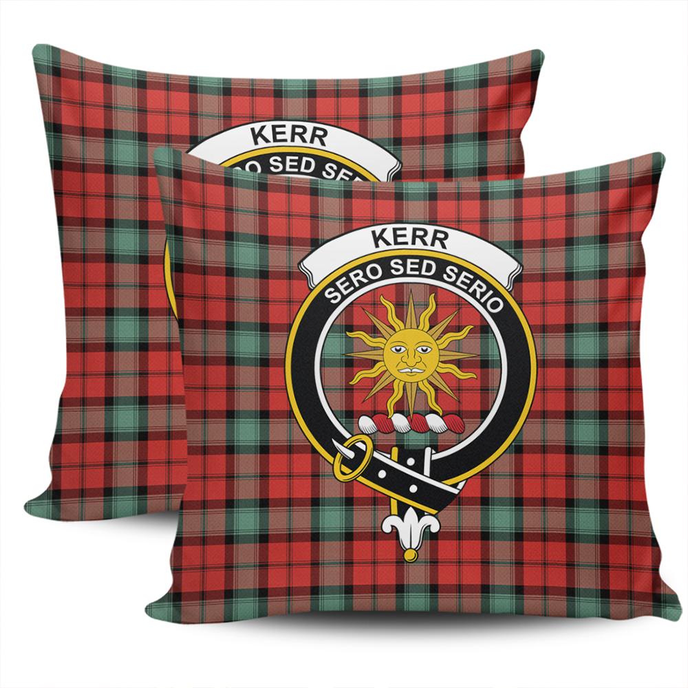 Clan Kerr Ancient Tartan Crest Pillow Cover UU98 Clan Kerr Tartan Today   