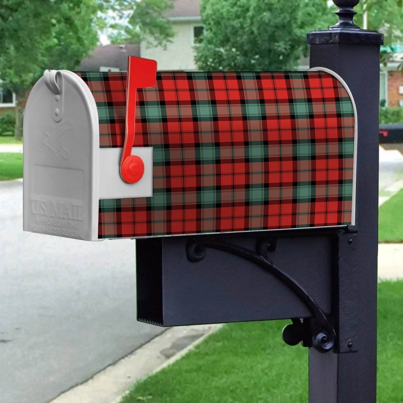 Clan Kerr Ancient Tartan Crest Mailbox CB59 Clan Kerr Tartan Today   
