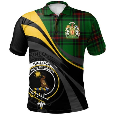 Clan Kinloch Tartan Polo Shirt - Royal Coat Of Arms Style