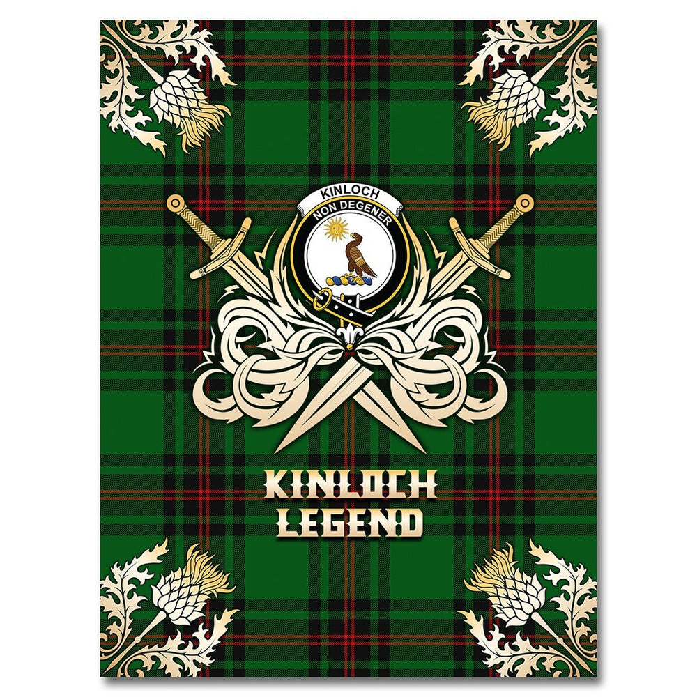 Clan Kinloch Tartan Gold Courage Symbol Blanket RM92 Clan Kinloch Tartan Today   