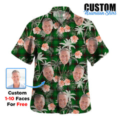 Clan Kinloch Tartan Custom Face Hawaiian Shirt – Unisex Gift for Family Members, Summer Party YI20 Kinloch Tartan Tartan Hawaii Shirt