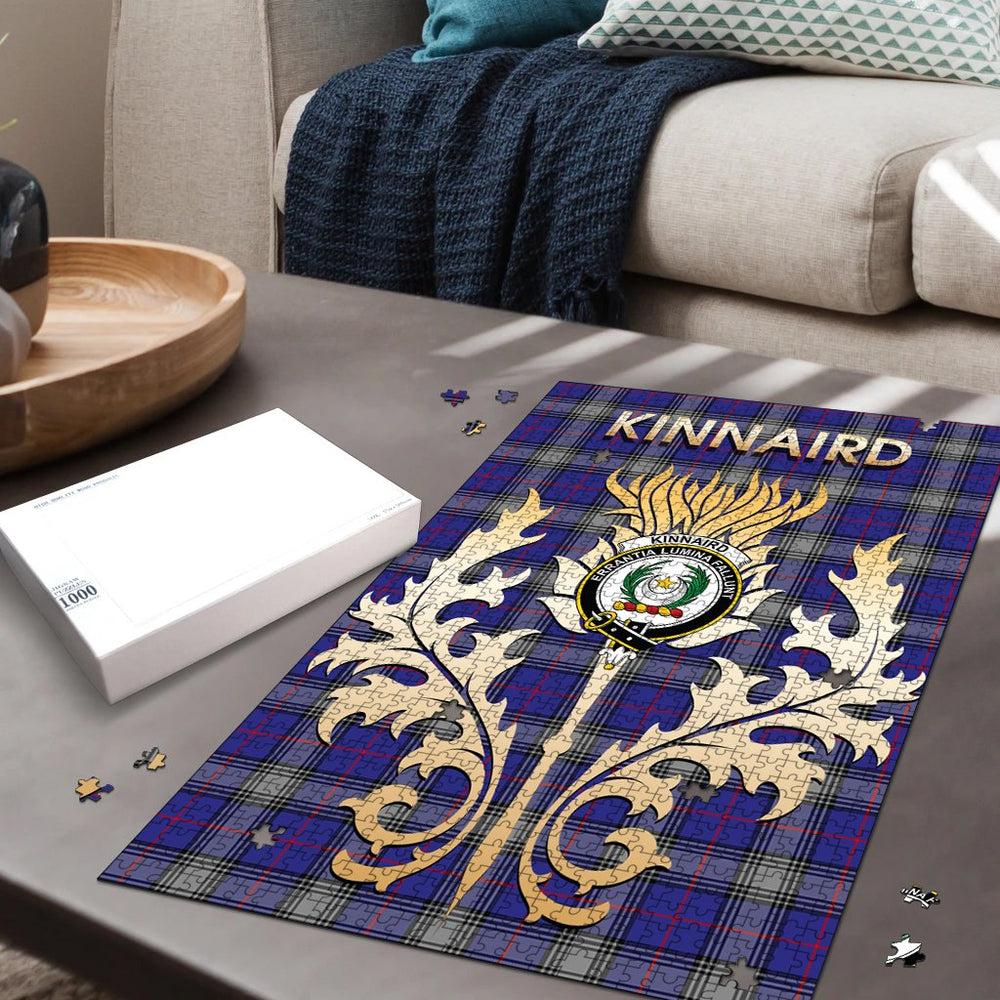 Clan Kinnaird Tartan Crest Thistle Jigsaw Puzzles Gift For Family CX29 Clan Kinnaird Tartan Today   