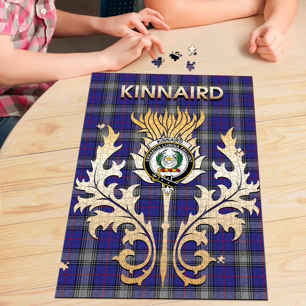 Clan Kinnaird Tartan Crest Thistle Jigsaw Puzzles Gift For Family CX29 Clan Kinnaird Tartan Today   