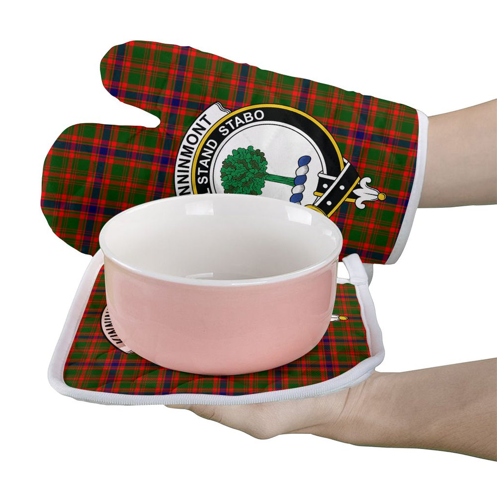 Clan Kinninmont Tartan Crest Oven Mitt And Pot Holder (2 Oven Mitts + 1 Pot Holder) CH29 Clan Borthwick Tartan Today   