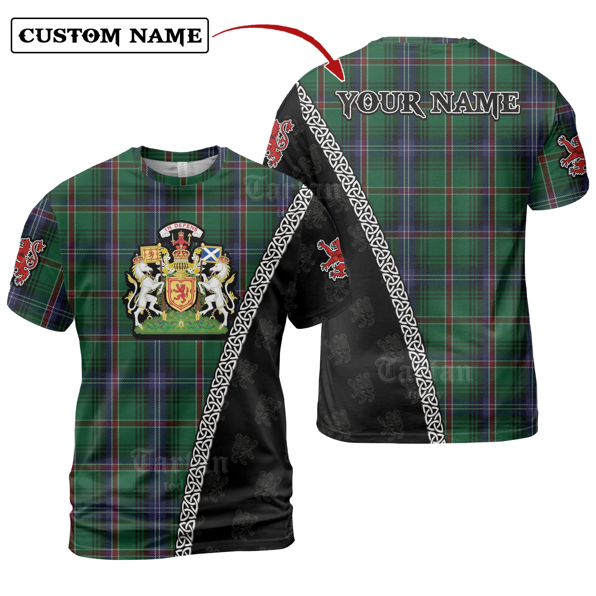Kirby Tartan Shirt with Scotland Coat of Arms & Custom Name HM69