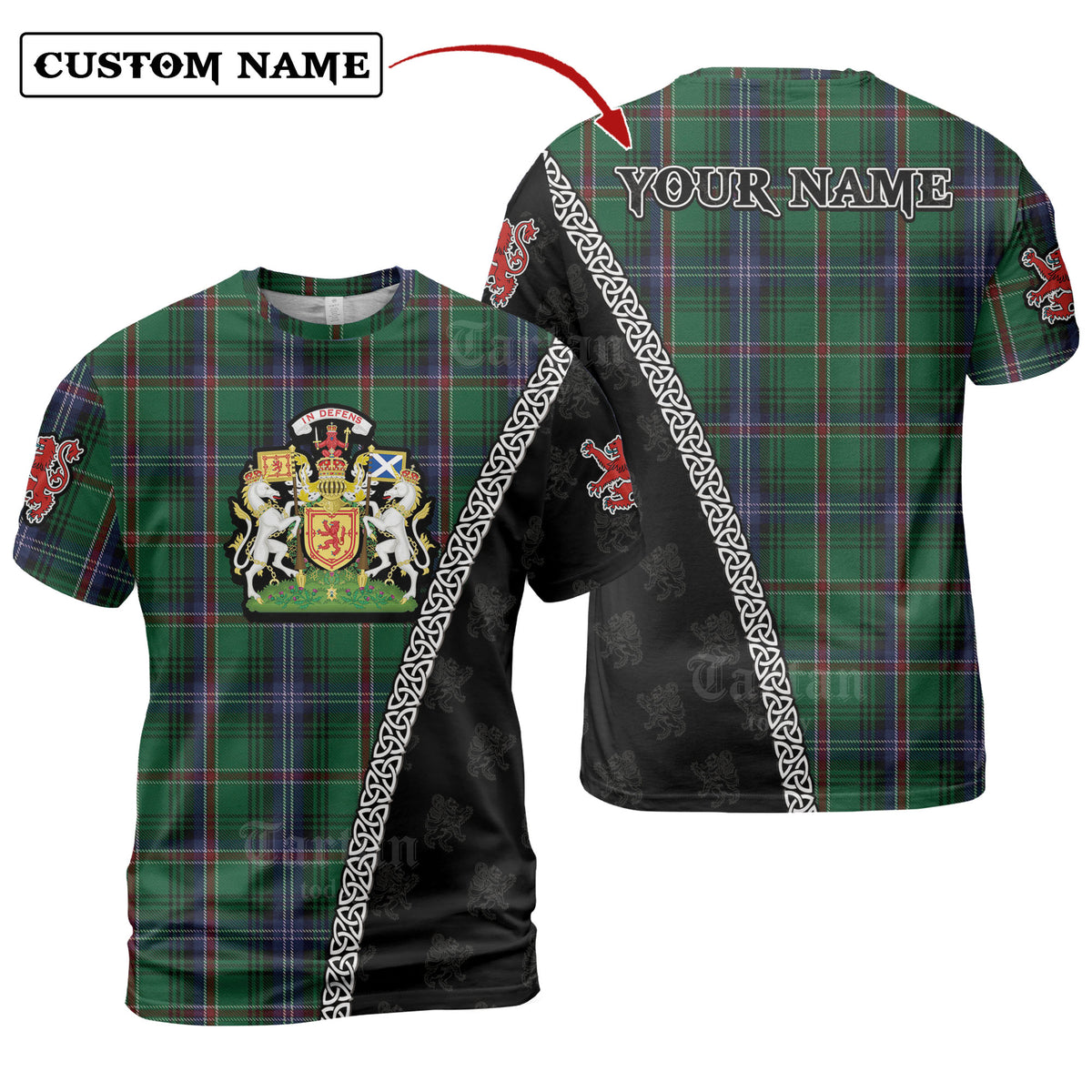 Kirby Tartan Shirt with Scotland Coat of Arms & Custom Name HM69