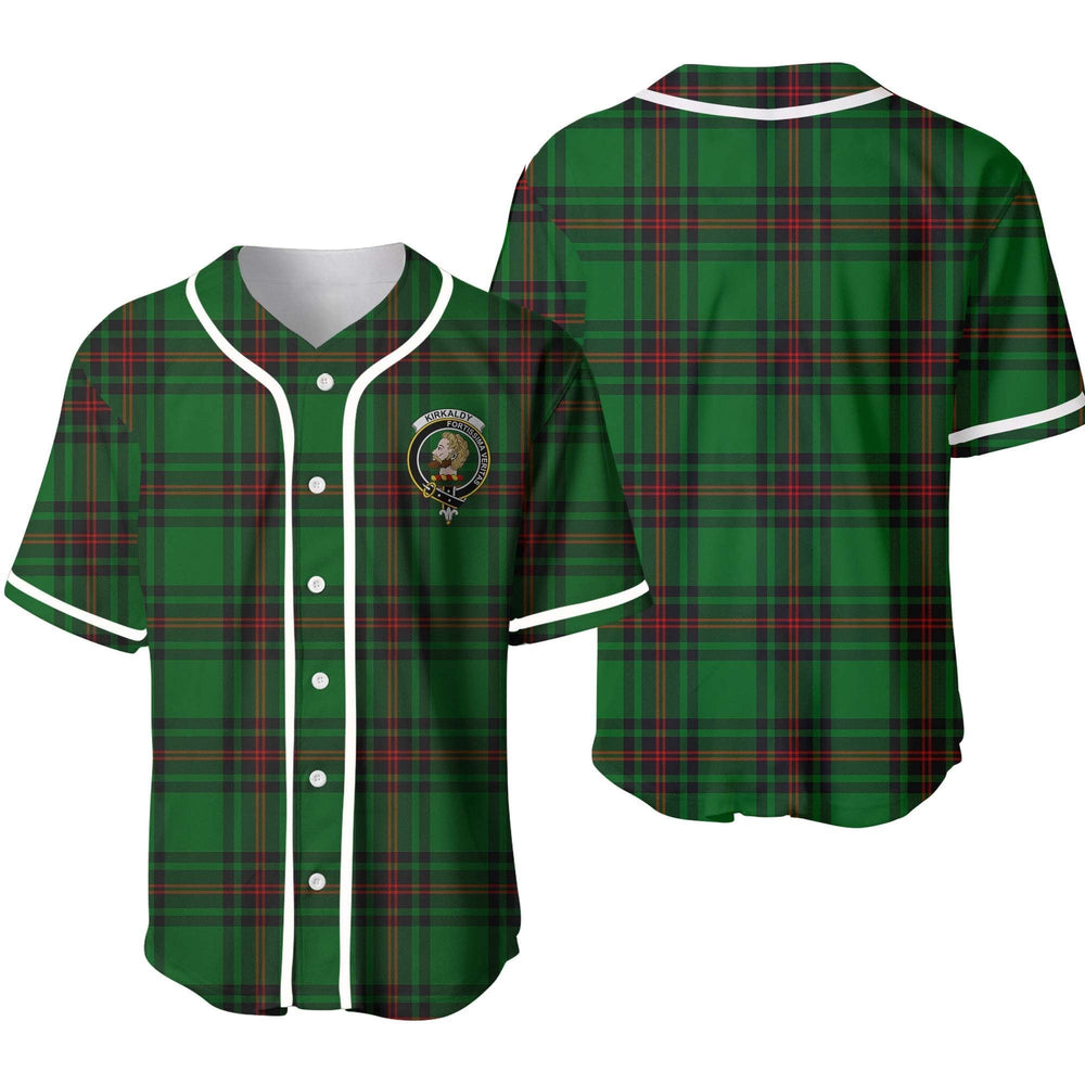 Clan Kirkaldy Tartan Unisex Baseball Jersey QV85XO51 Clan Kirk Tartan Today   