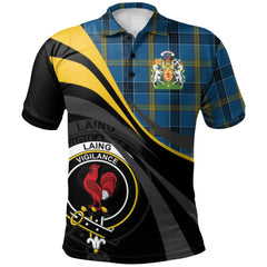 Clan Laing Tartan Polo Shirt - Royal Coat Of Arms Style ZD35 Laing Tartan Tartan Polo   
