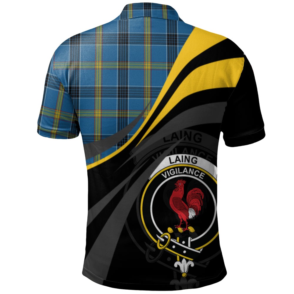 Clan Laing Tartan Polo Shirt - Royal Coat Of Arms Style ZD35 Laing Tartan Tartan Polo   