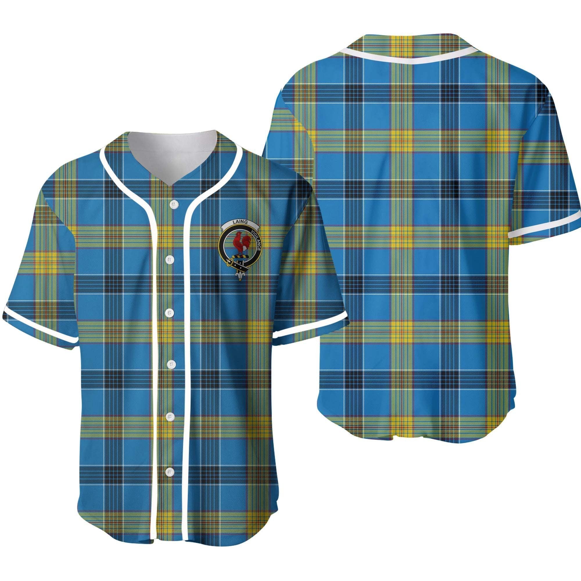 Clan Laing Tartan Unisex Baseball Jersey FY93TB48 Clan Laing Tartan Today   