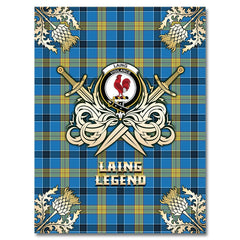 Clan Clan Laing Tartan Gold Courage Symbol Blanket BA58 Clan Laing Tartan Today   