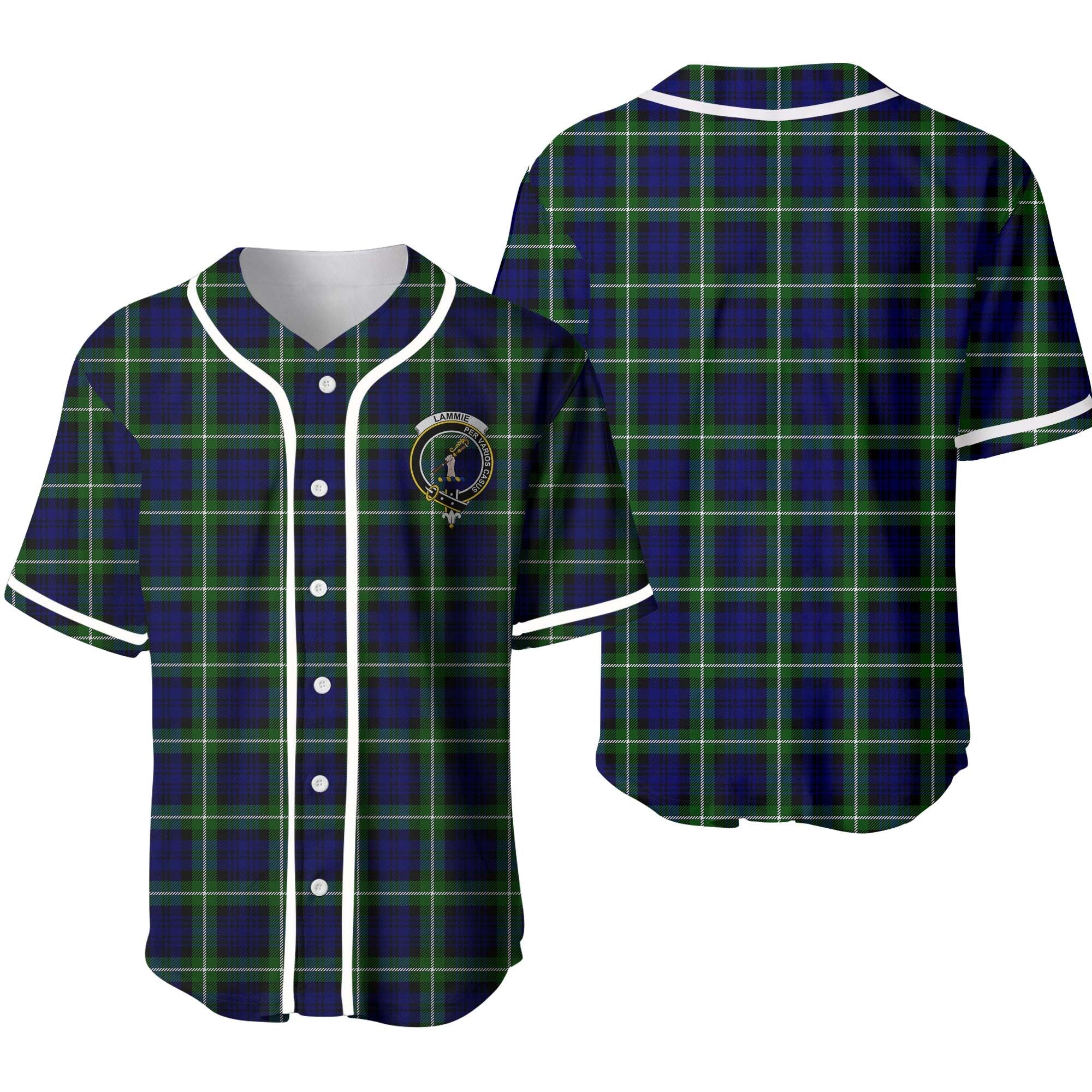 Clan Lammie Tartan Unisex Baseball Jersey RS94YB55 Clan Lammie Tartan Today   
