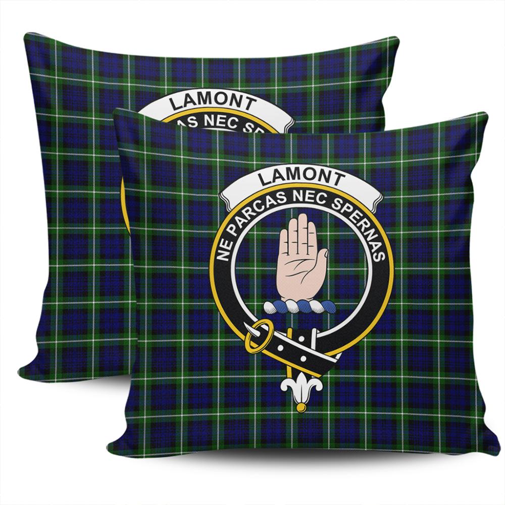 Clan Lamont Modern Tartan Crest Pillow Cover VD31 Clan Lamont Tartan Today   