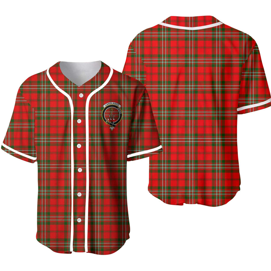 Clan Langlands Tartan Unisex Baseball Jersey