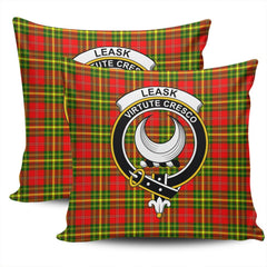 Clan Leask Tartan Crest Pillow Cover CM62 Clan Leask Tartan Today   
