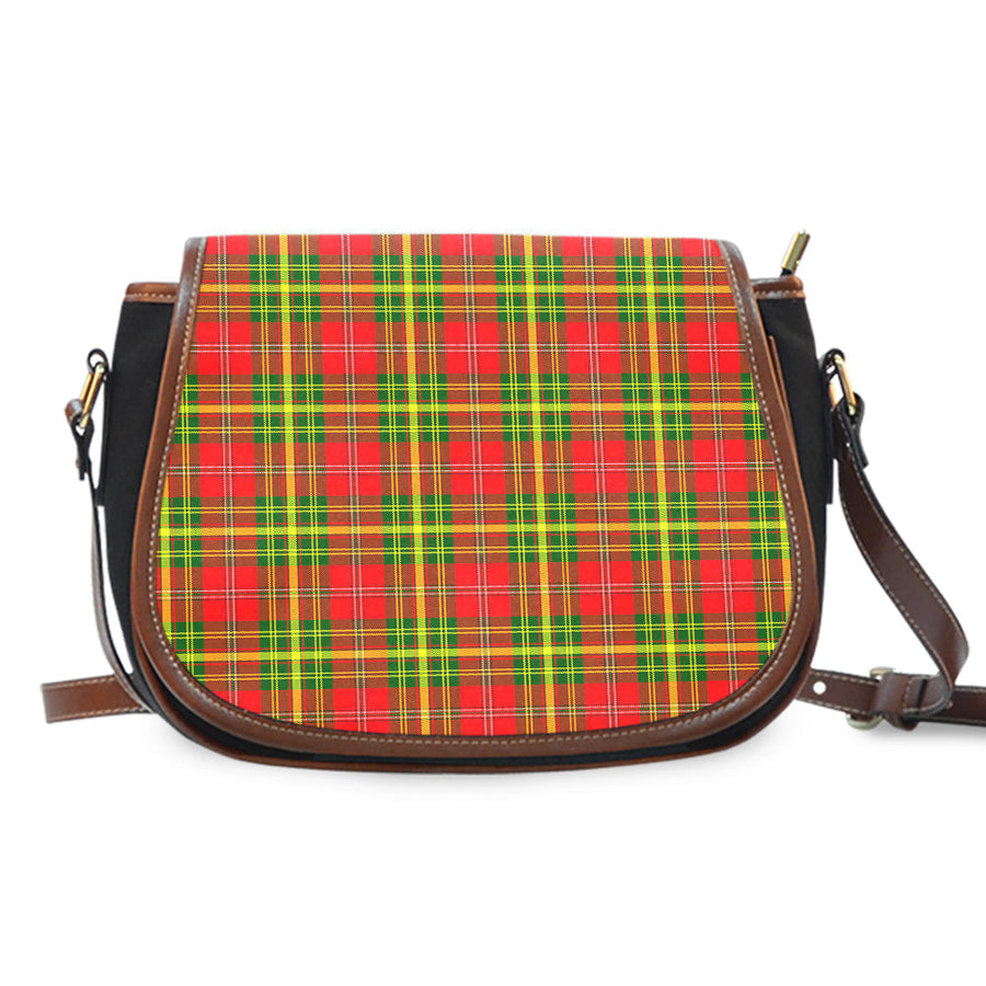 Clan Leask Modern Tartan Saddle Handbags