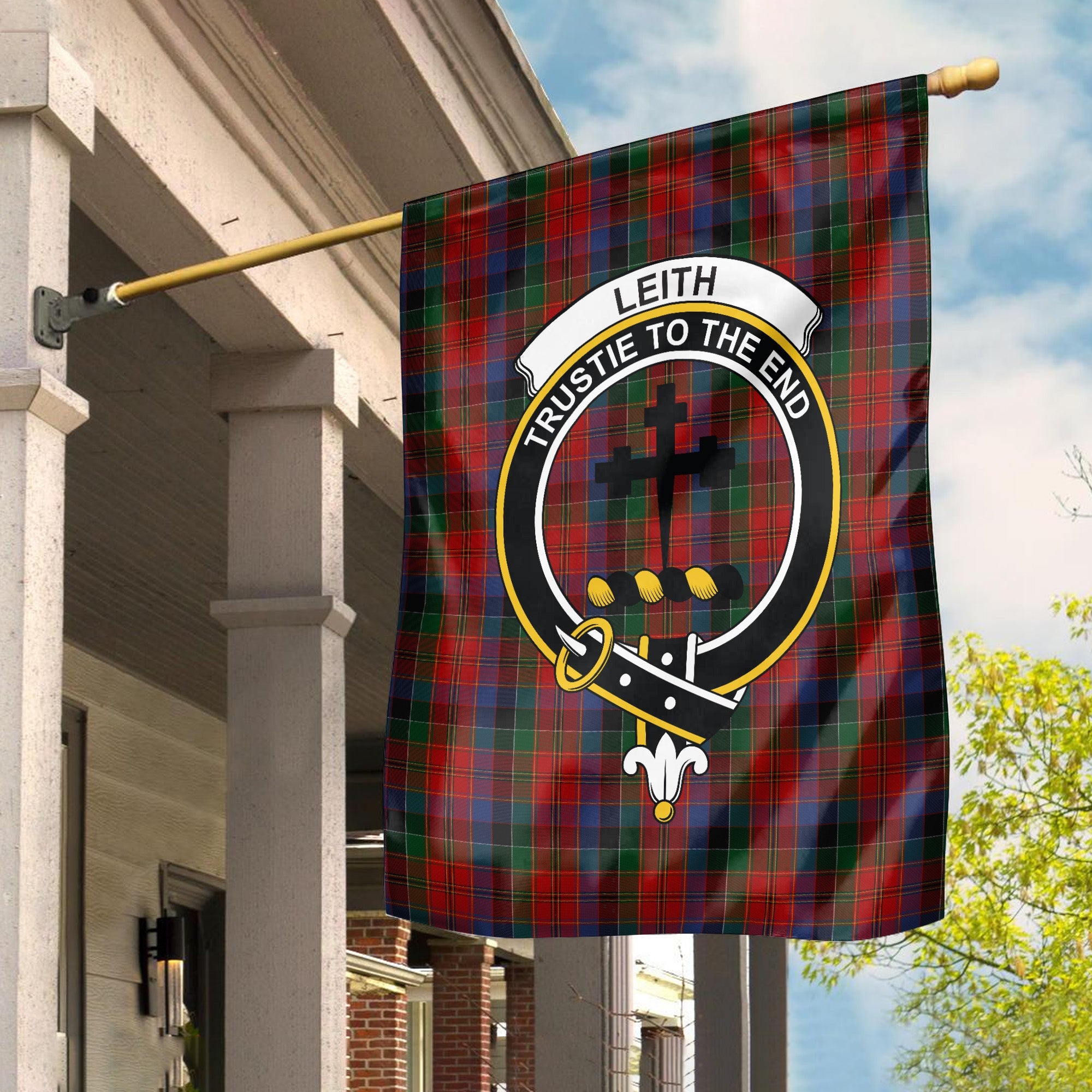 Clan Leith Tartan Crest Garden Flag HV54 Clan Garden Tartan Today   