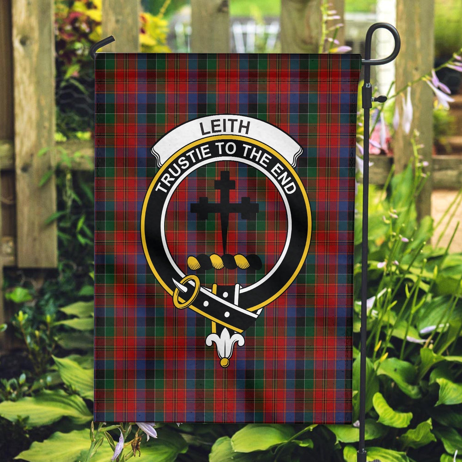 Clan Leith Tartan Crest Garden Flag HV54 Clan Garden Tartan Today   