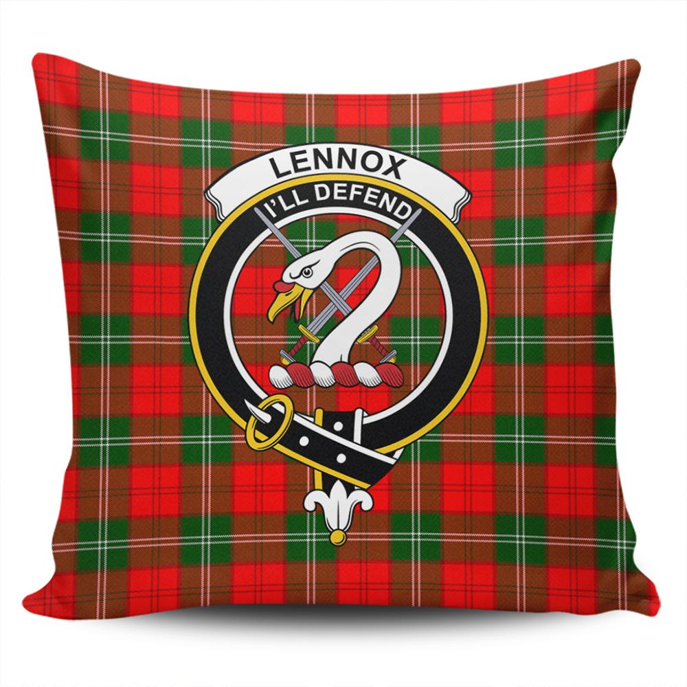 Clan Lennox Modern Tartan Crest Pillow Cover WQ72 Clan Lennox Tartan Today   