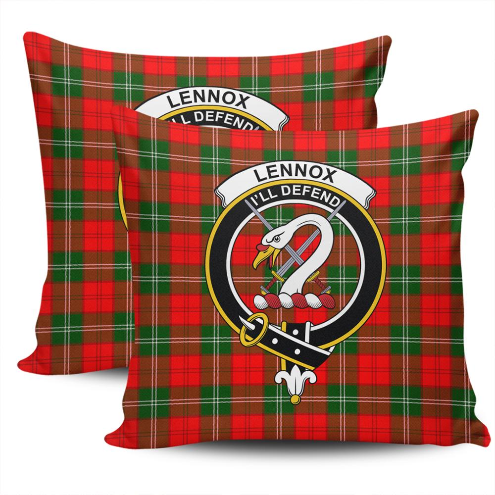 Clan Lennox Modern Tartan Crest Pillow Cover WQ72 Clan Lennox Tartan Today   